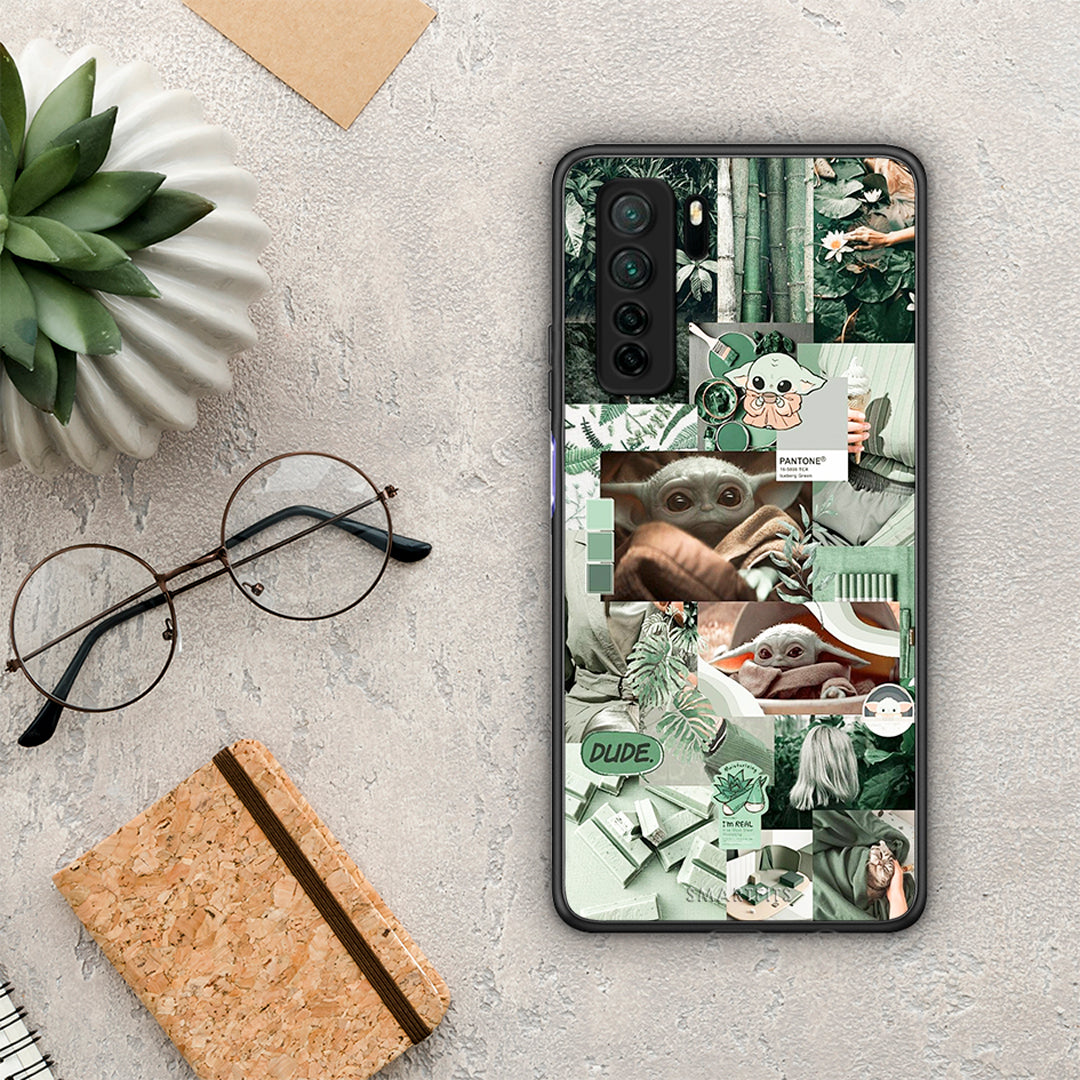 Θήκη Huawei P40 Lite 5G Collage Dude από τη Smartfits με σχέδιο στο πίσω μέρος και μαύρο περίβλημα | Huawei P40 Lite 5G Collage Dude Case with Colorful Back and Black Bezels