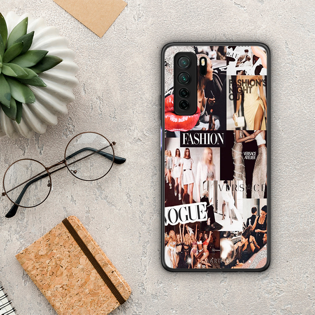 Θήκη Huawei P40 Lite 5G Collage Fashion από τη Smartfits με σχέδιο στο πίσω μέρος και μαύρο περίβλημα | Huawei P40 Lite 5G Collage Fashion Case with Colorful Back and Black Bezels