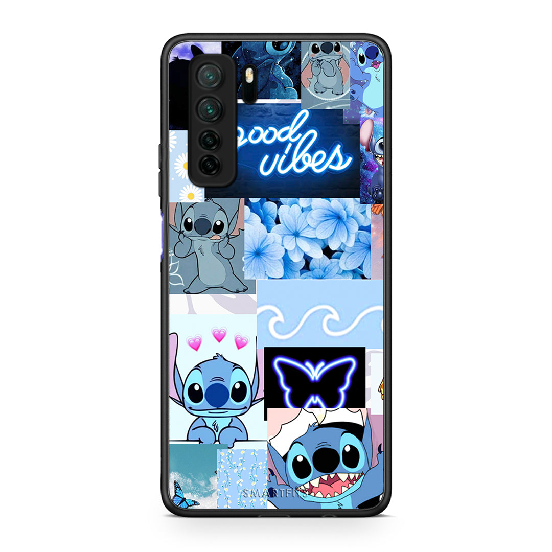 Θήκη Huawei P40 Lite 5G Collage Good Vibes από τη Smartfits με σχέδιο στο πίσω μέρος και μαύρο περίβλημα | Huawei P40 Lite 5G Collage Good Vibes Case with Colorful Back and Black Bezels