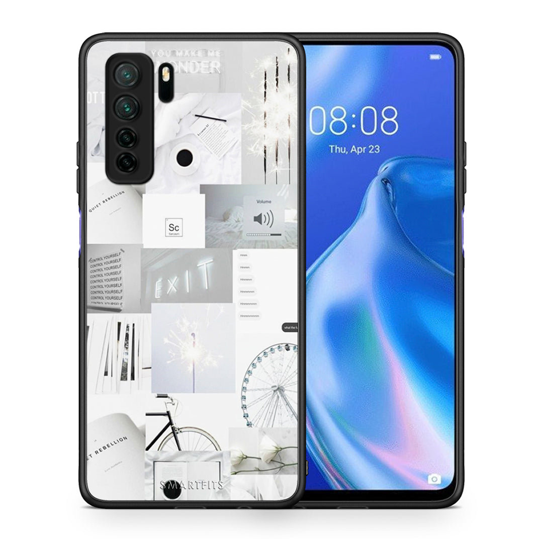 Θήκη Huawei P40 Lite 5G Collage Make Me Wonder από τη Smartfits με σχέδιο στο πίσω μέρος και μαύρο περίβλημα | Huawei P40 Lite 5G Collage Make Me Wonder Case with Colorful Back and Black Bezels