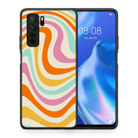 Thumbnail for Θήκη Huawei P40 Lite 5G Colourful Waves από τη Smartfits με σχέδιο στο πίσω μέρος και μαύρο περίβλημα | Huawei P40 Lite 5G Colourful Waves Case with Colorful Back and Black Bezels