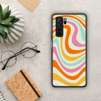 Thumbnail for Θήκη Huawei P40 Lite 5G Colourful Waves από τη Smartfits με σχέδιο στο πίσω μέρος και μαύρο περίβλημα | Huawei P40 Lite 5G Colourful Waves Case with Colorful Back and Black Bezels