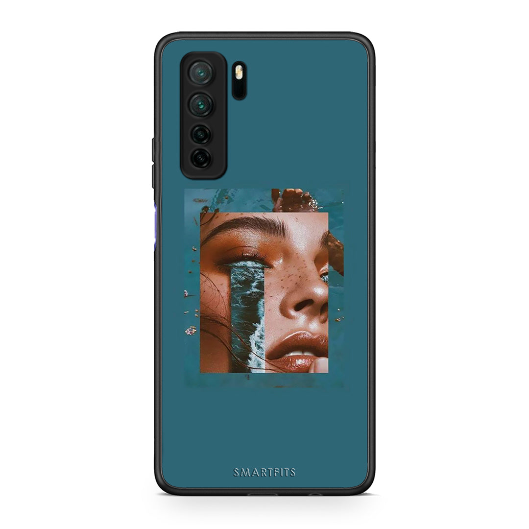 Θήκη Huawei P40 Lite 5G Cry An Ocean από τη Smartfits με σχέδιο στο πίσω μέρος και μαύρο περίβλημα | Huawei P40 Lite 5G Cry An Ocean Case with Colorful Back and Black Bezels