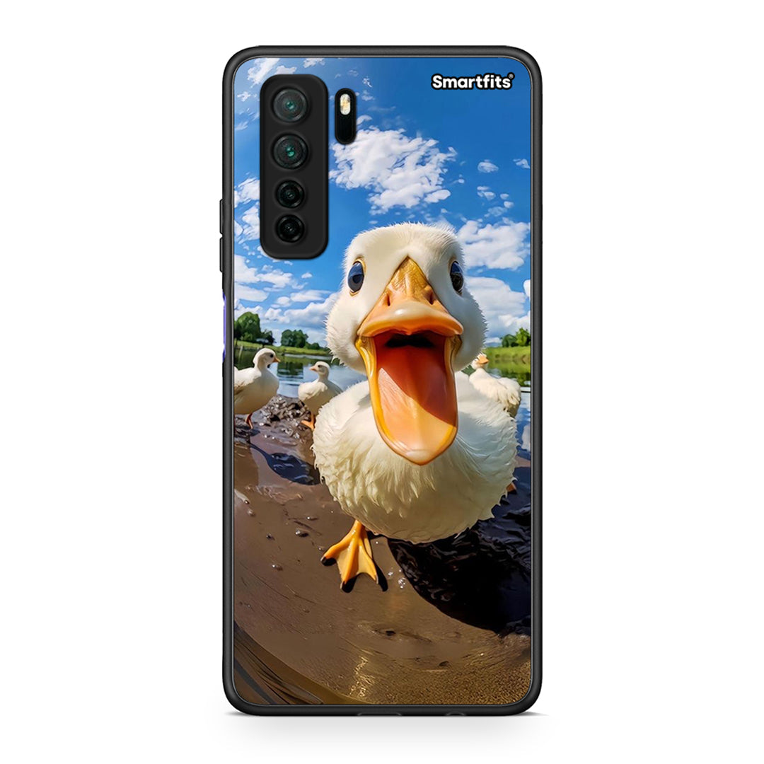 Θήκη Huawei P40 Lite 5G Duck Face από τη Smartfits με σχέδιο στο πίσω μέρος και μαύρο περίβλημα | Huawei P40 Lite 5G Duck Face Case with Colorful Back and Black Bezels