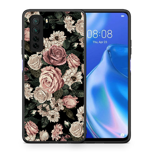 Θήκη Huawei P40 Lite 5G Flower Wild Roses από τη Smartfits με σχέδιο στο πίσω μέρος και μαύρο περίβλημα | Huawei P40 Lite 5G Flower Wild Roses Case with Colorful Back and Black Bezels
