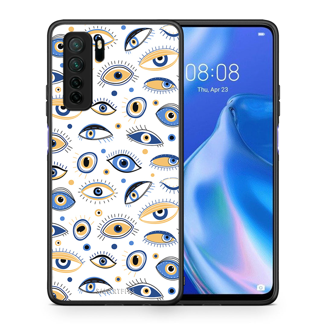 Θήκη Huawei P40 Lite 5G Ftou Ftou από τη Smartfits με σχέδιο στο πίσω μέρος και μαύρο περίβλημα | Huawei P40 Lite 5G Ftou Ftou Case with Colorful Back and Black Bezels