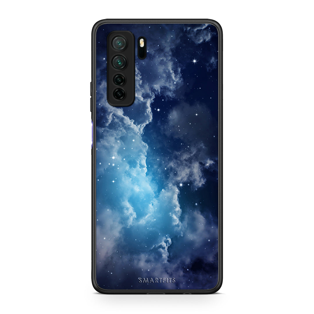 Θήκη Huawei P40 Lite 5G Galactic Blue Sky από τη Smartfits με σχέδιο στο πίσω μέρος και μαύρο περίβλημα | Huawei P40 Lite 5G Galactic Blue Sky Case with Colorful Back and Black Bezels