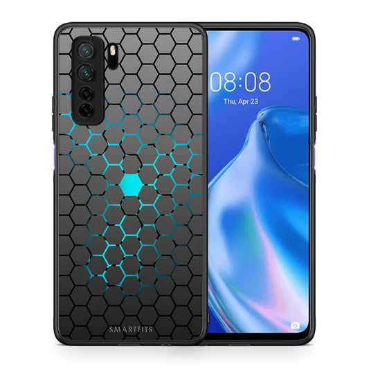 Θήκη Huawei P40 Lite 5G Geometric Hexagonal από τη Smartfits με σχέδιο στο πίσω μέρος και μαύρο περίβλημα | Huawei P40 Lite 5G Geometric Hexagonal Case with Colorful Back and Black Bezels