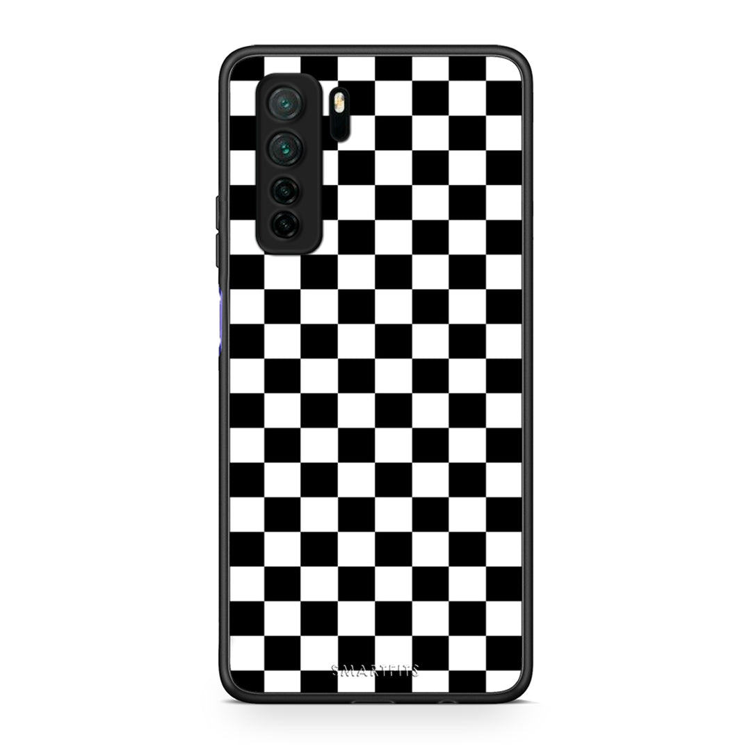 Θήκη Huawei P40 Lite 5G Geometric Squares από τη Smartfits με σχέδιο στο πίσω μέρος και μαύρο περίβλημα | Huawei P40 Lite 5G Geometric Squares Case with Colorful Back and Black Bezels