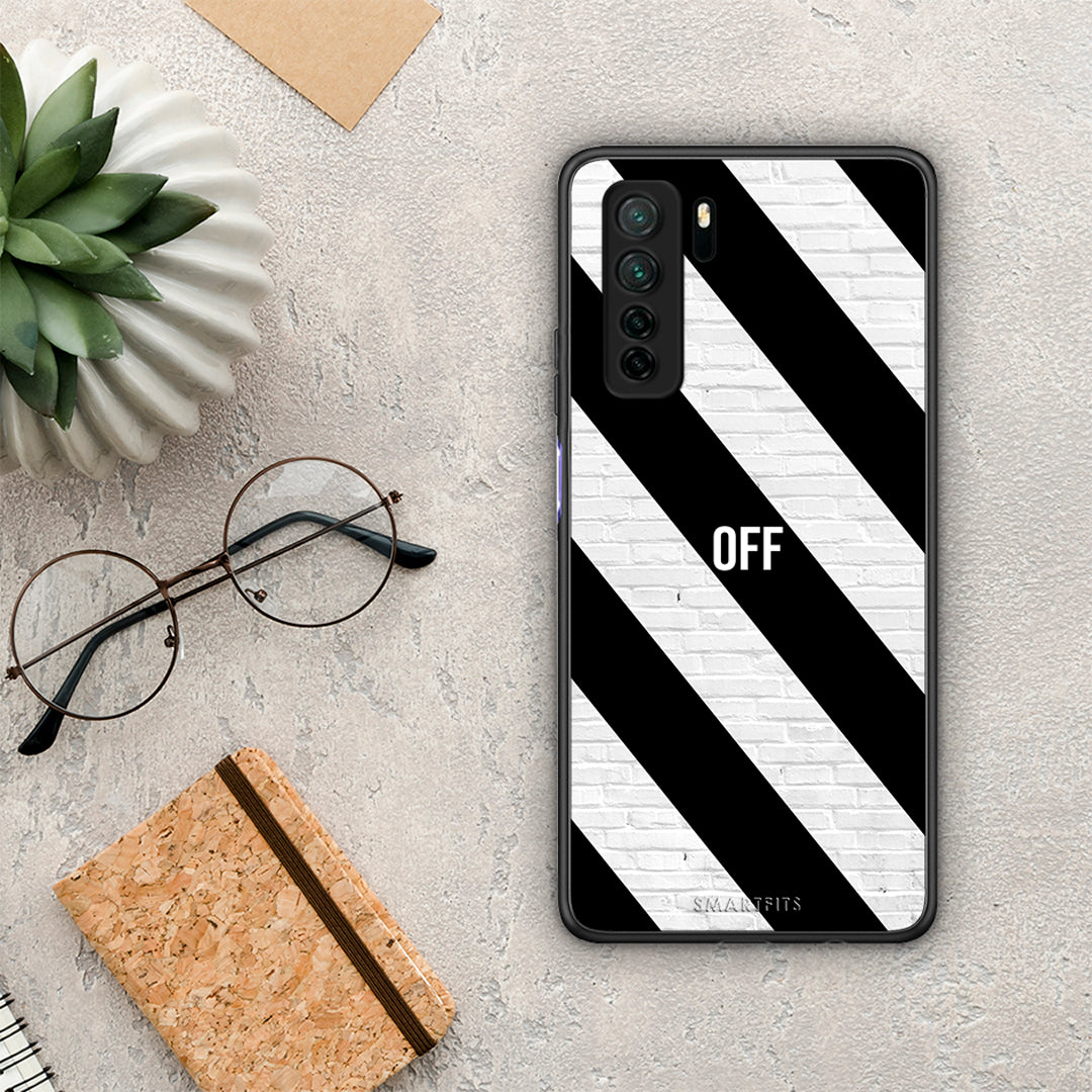 Θήκη Huawei P40 Lite 5G Get Off από τη Smartfits με σχέδιο στο πίσω μέρος και μαύρο περίβλημα | Huawei P40 Lite 5G Get Off Case with Colorful Back and Black Bezels