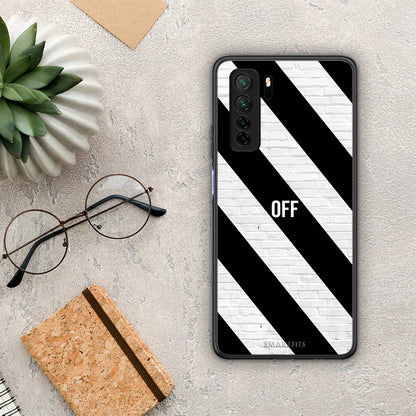 Θήκη Huawei P40 Lite 5G Get Off από τη Smartfits με σχέδιο στο πίσω μέρος και μαύρο περίβλημα | Huawei P40 Lite 5G Get Off Case with Colorful Back and Black Bezels