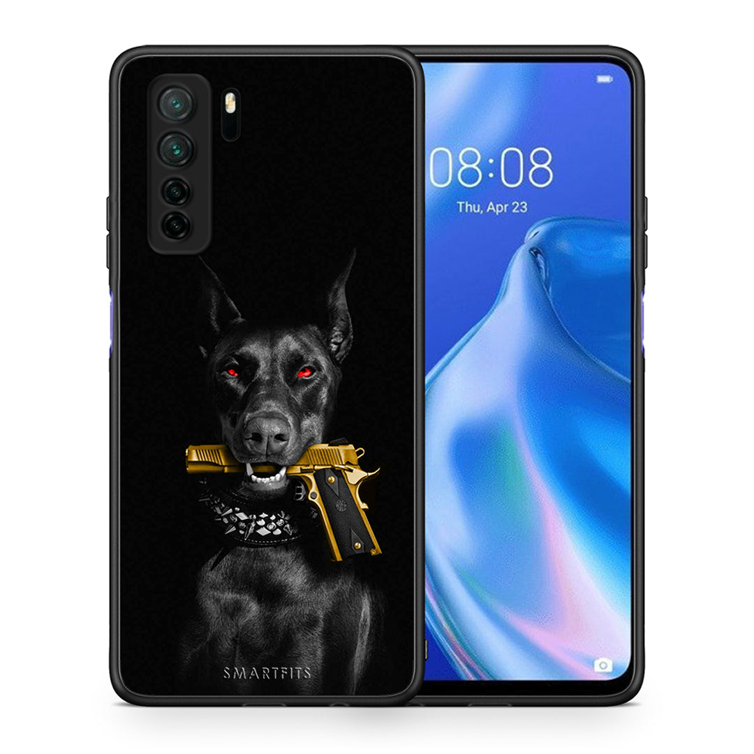 Θήκη Huawei P40 Lite 5G Golden Gun από τη Smartfits με σχέδιο στο πίσω μέρος και μαύρο περίβλημα | Huawei P40 Lite 5G Golden Gun Case with Colorful Back and Black Bezels
