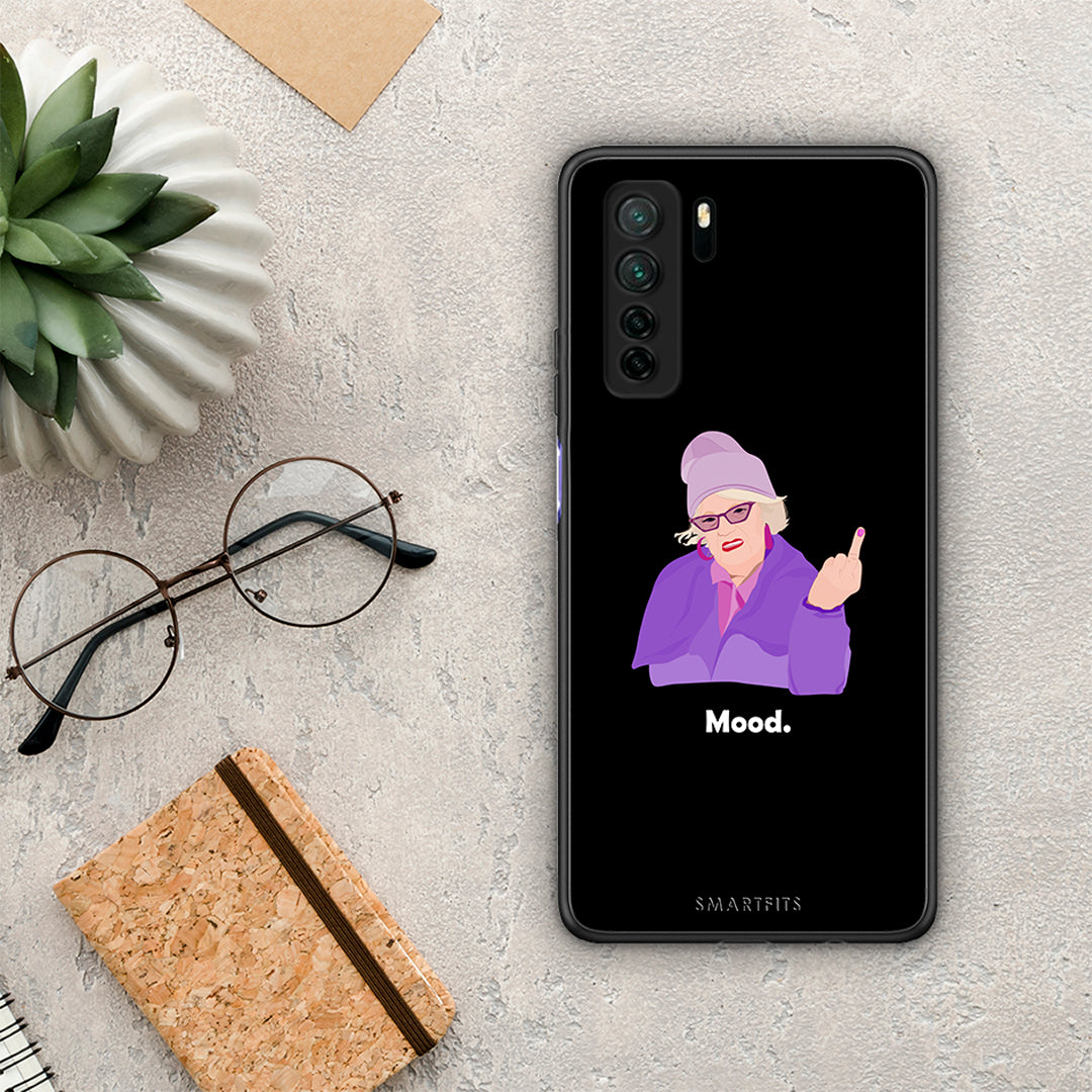 Θήκη Huawei P40 Lite 5G Grandma Mood Black από τη Smartfits με σχέδιο στο πίσω μέρος και μαύρο περίβλημα | Huawei P40 Lite 5G Grandma Mood Black Case with Colorful Back and Black Bezels