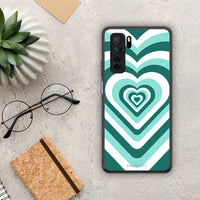 Thumbnail for Θήκη Huawei P40 Lite 5G Green Hearts από τη Smartfits με σχέδιο στο πίσω μέρος και μαύρο περίβλημα | Huawei P40 Lite 5G Green Hearts Case with Colorful Back and Black Bezels