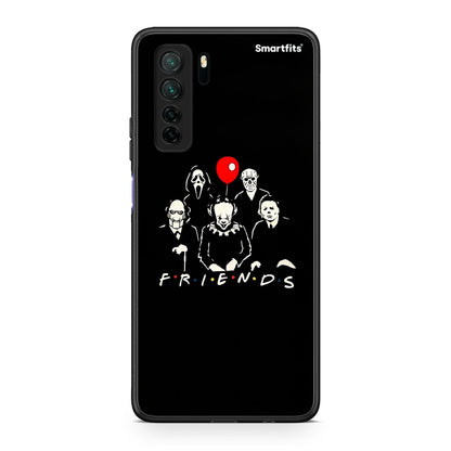 Θήκη Huawei P40 Lite 5G Halloween Friends από τη Smartfits με σχέδιο στο πίσω μέρος και μαύρο περίβλημα | Huawei P40 Lite 5G Halloween Friends Case with Colorful Back and Black Bezels