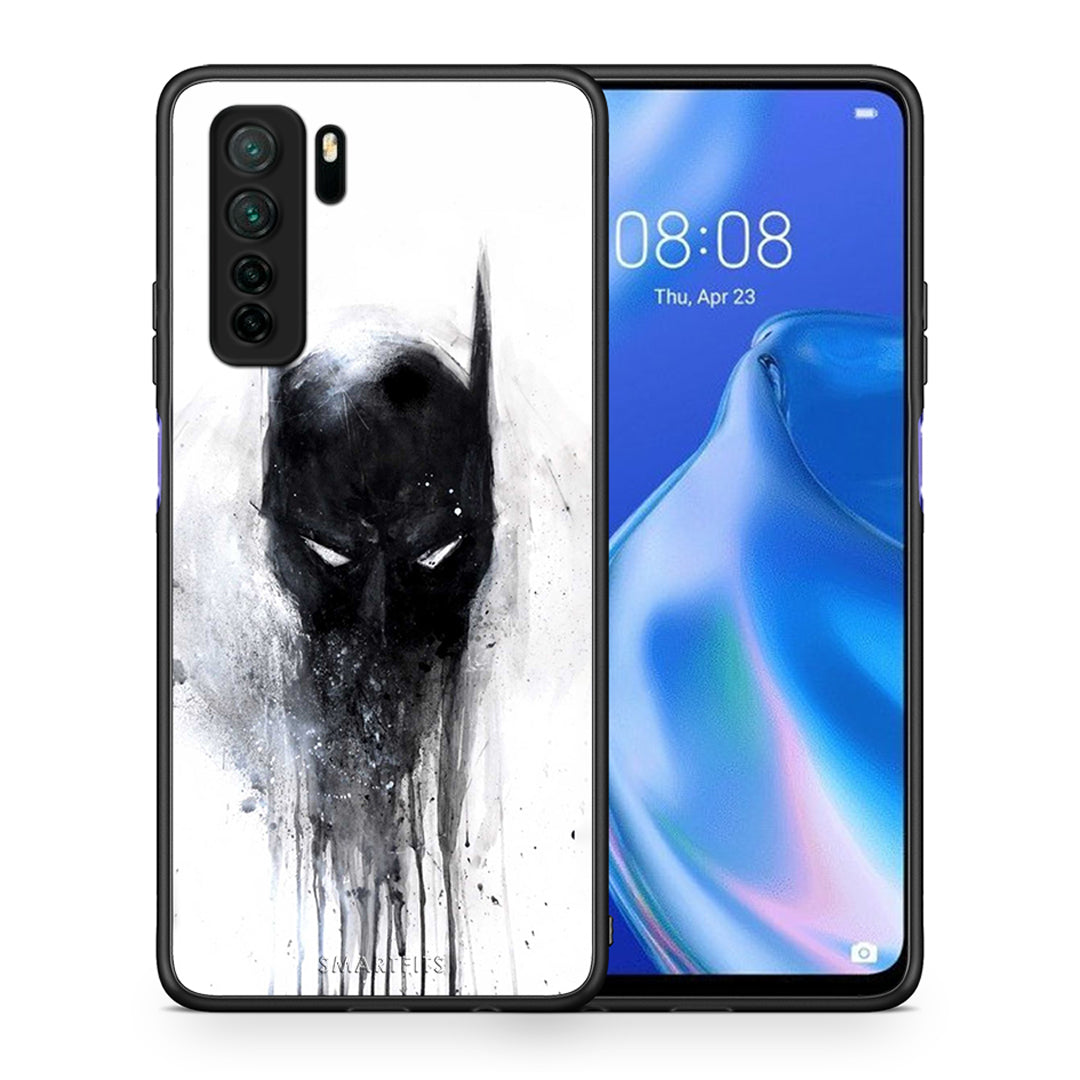 Θήκη Huawei P40 Lite 5G Hero Paint Bat από τη Smartfits με σχέδιο στο πίσω μέρος και μαύρο περίβλημα | Huawei P40 Lite 5G Hero Paint Bat Case with Colorful Back and Black Bezels