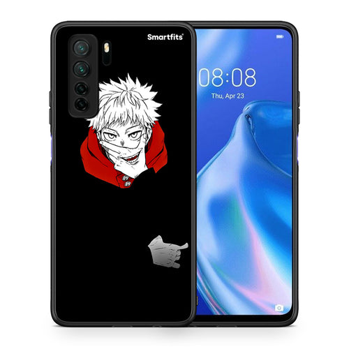 Θήκη Huawei P40 Lite 5G Itadori Anime από τη Smartfits με σχέδιο στο πίσω μέρος και μαύρο περίβλημα | Huawei P40 Lite 5G Itadori Anime Case with Colorful Back and Black Bezels