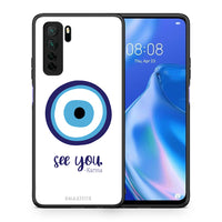 Thumbnail for Θήκη Huawei P40 Lite 5G Karma Says από τη Smartfits με σχέδιο στο πίσω μέρος και μαύρο περίβλημα | Huawei P40 Lite 5G Karma Says Case with Colorful Back and Black Bezels