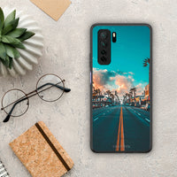 Thumbnail for Θήκη Huawei P40 Lite 5G Landscape City από τη Smartfits με σχέδιο στο πίσω μέρος και μαύρο περίβλημα | Huawei P40 Lite 5G Landscape City Case with Colorful Back and Black Bezels