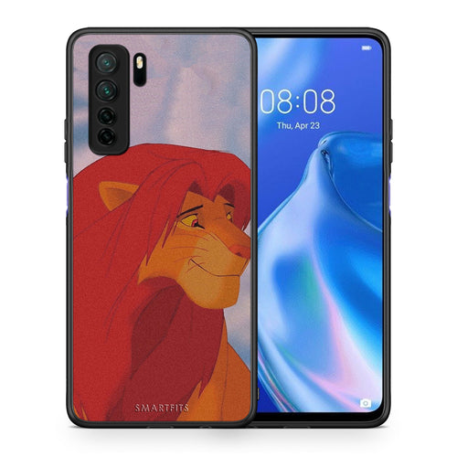 Θήκη Huawei P40 Lite 5G Lion Love 1 από τη Smartfits με σχέδιο στο πίσω μέρος και μαύρο περίβλημα | Huawei P40 Lite 5G Lion Love 1 Case with Colorful Back and Black Bezels
