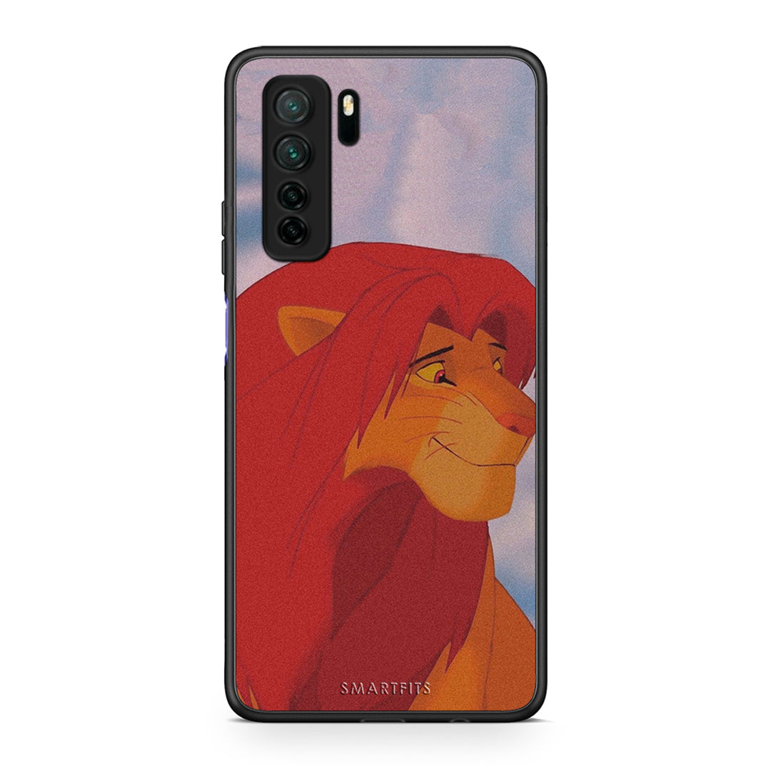 Θήκη Huawei P40 Lite 5G Lion Love 1 από τη Smartfits με σχέδιο στο πίσω μέρος και μαύρο περίβλημα | Huawei P40 Lite 5G Lion Love 1 Case with Colorful Back and Black Bezels