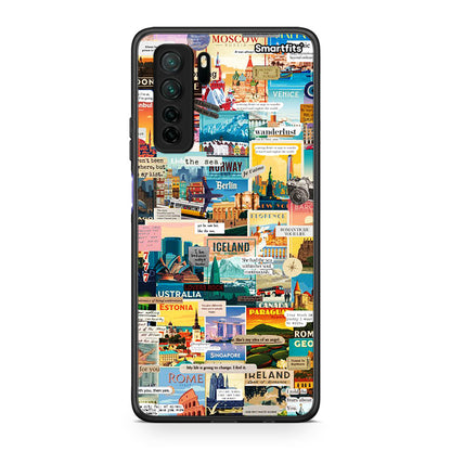 Θήκη Huawei P40 Lite 5G Live To Travel από τη Smartfits με σχέδιο στο πίσω μέρος και μαύρο περίβλημα | Huawei P40 Lite 5G Live To Travel Case with Colorful Back and Black Bezels