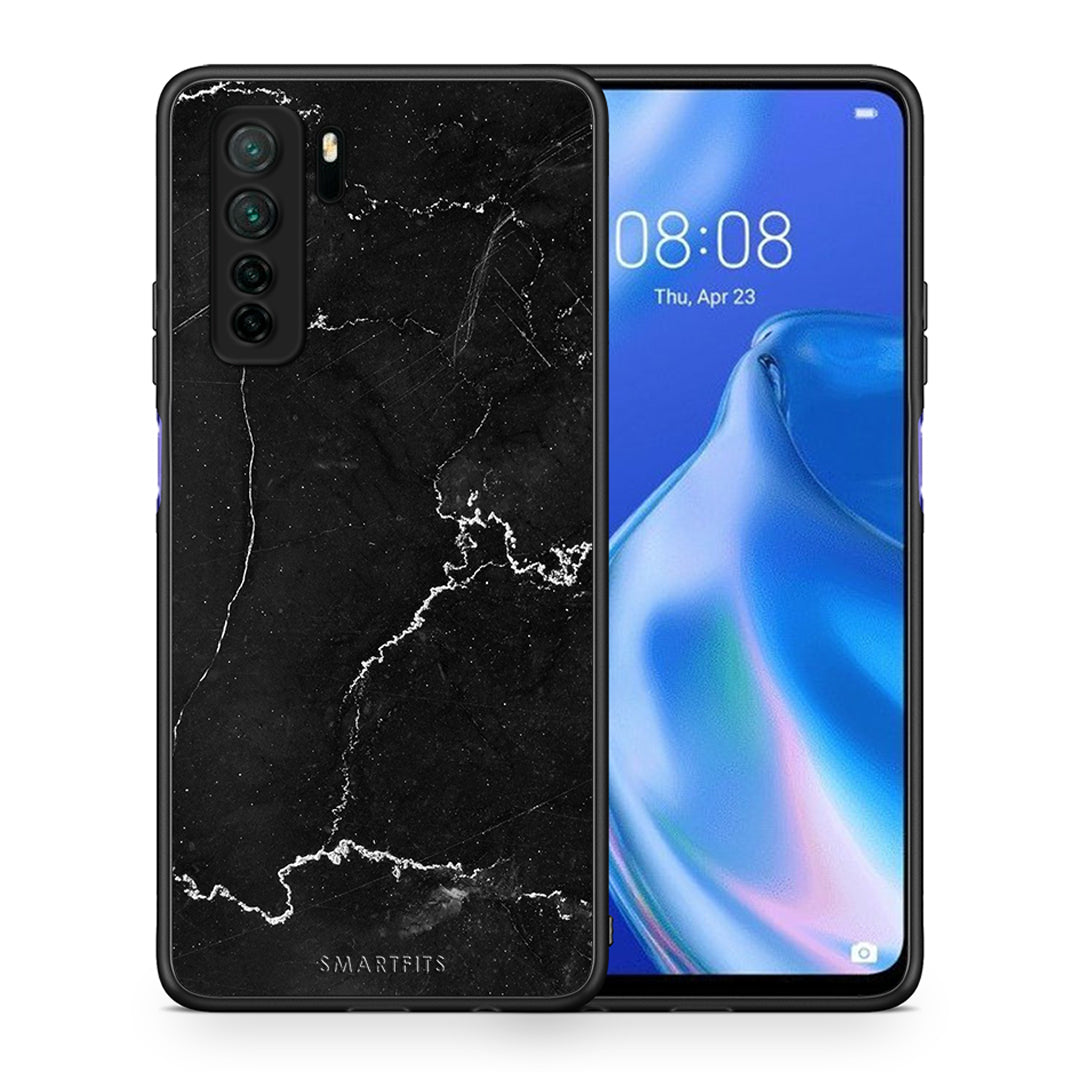 Θήκη Huawei P40 Lite 5G Marble Black από τη Smartfits με σχέδιο στο πίσω μέρος και μαύρο περίβλημα | Huawei P40 Lite 5G Marble Black Case with Colorful Back and Black Bezels
