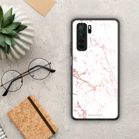 Thumbnail for Θήκη Huawei P40 Lite 5G Marble Pink Splash από τη Smartfits με σχέδιο στο πίσω μέρος και μαύρο περίβλημα | Huawei P40 Lite 5G Marble Pink Splash Case with Colorful Back and Black Bezels