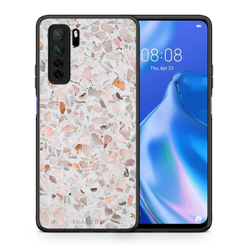 Θήκη Huawei P40 Lite 5G Marble Terrazzo από τη Smartfits με σχέδιο στο πίσω μέρος και μαύρο περίβλημα | Huawei P40 Lite 5G Marble Terrazzo Case with Colorful Back and Black Bezels