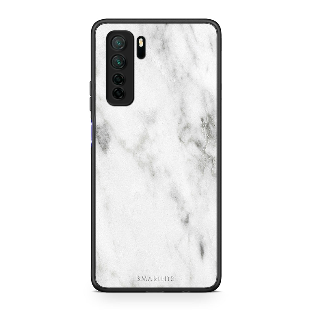 Θήκη Huawei P40 Lite 5G Marble White από τη Smartfits με σχέδιο στο πίσω μέρος και μαύρο περίβλημα | Huawei P40 Lite 5G Marble White Case with Colorful Back and Black Bezels