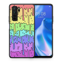 Thumbnail for Θήκη Huawei P40 Lite 5G Melting Rainbow από τη Smartfits με σχέδιο στο πίσω μέρος και μαύρο περίβλημα | Huawei P40 Lite 5G Melting Rainbow Case with Colorful Back and Black Bezels