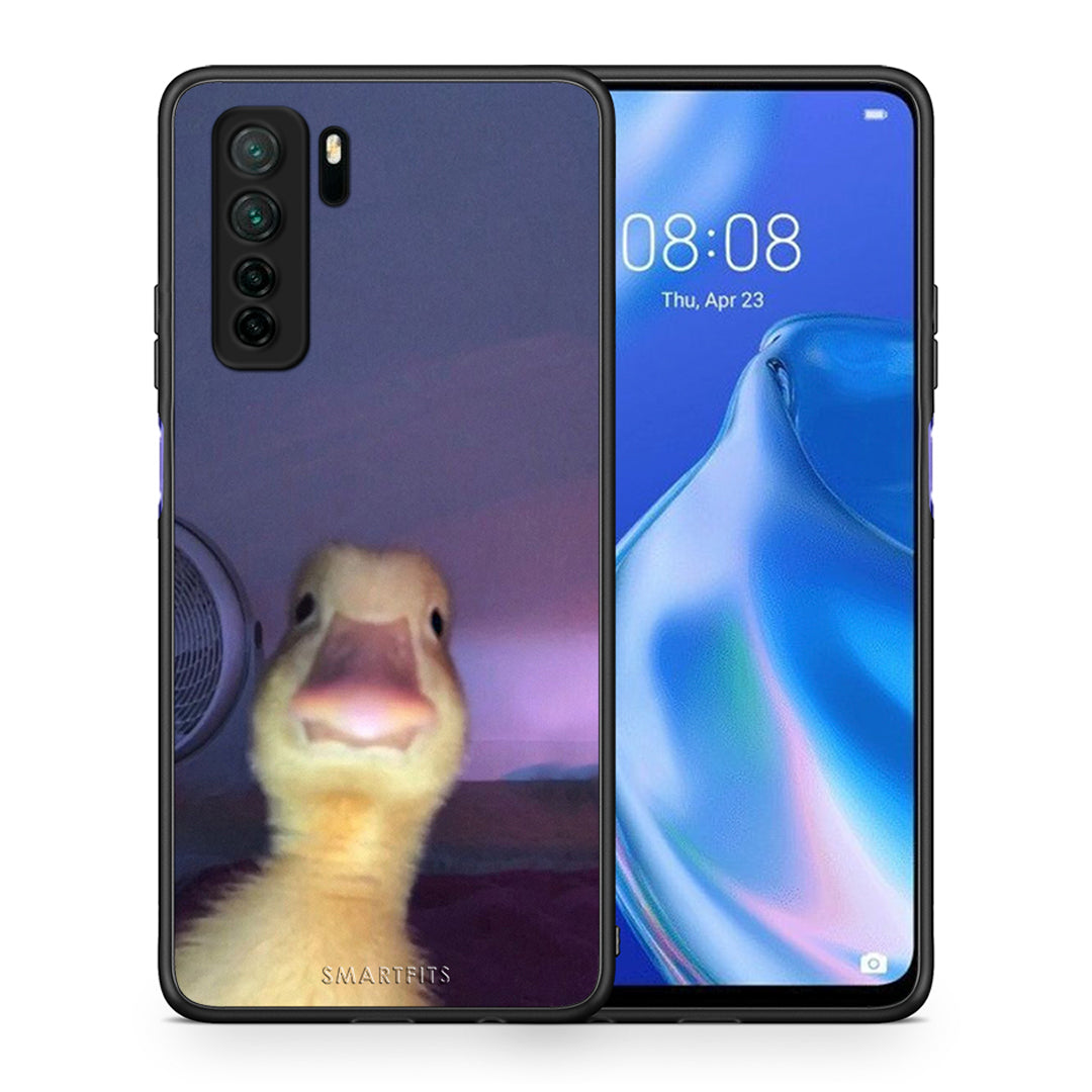 Θήκη Huawei P40 Lite 5G Meme Duck από τη Smartfits με σχέδιο στο πίσω μέρος και μαύρο περίβλημα | Huawei P40 Lite 5G Meme Duck Case with Colorful Back and Black Bezels