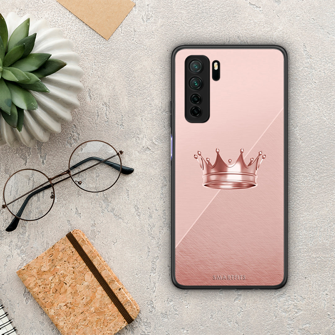 Θήκη Huawei P40 Lite 5G Minimal Crown από τη Smartfits με σχέδιο στο πίσω μέρος και μαύρο περίβλημα | Huawei P40 Lite 5G Minimal Crown Case with Colorful Back and Black Bezels