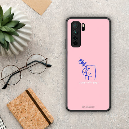 Θήκη Huawei P40 Lite 5G Nice Day από τη Smartfits με σχέδιο στο πίσω μέρος και μαύρο περίβλημα | Huawei P40 Lite 5G Nice Day Case with Colorful Back and Black Bezels