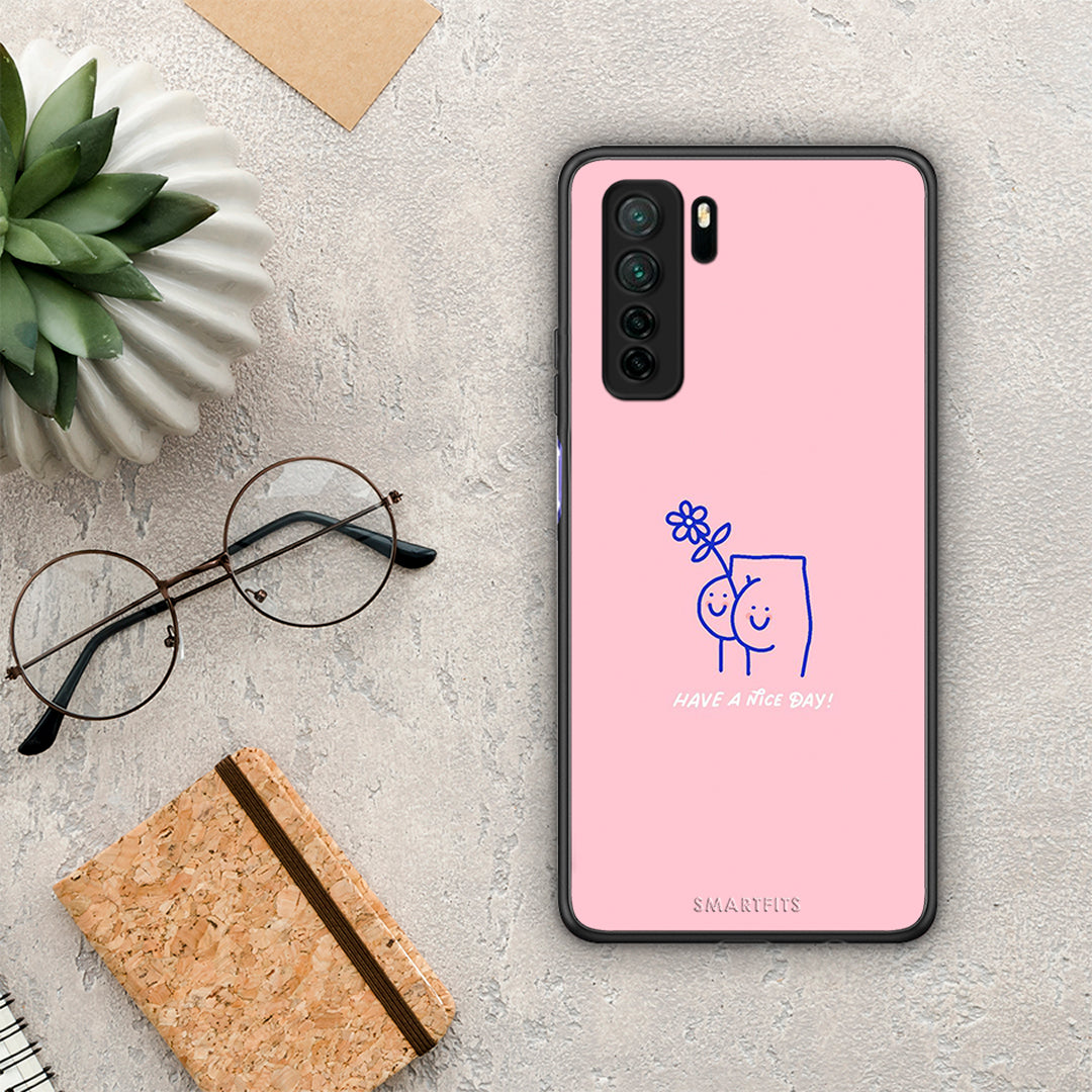 Θήκη Huawei P40 Lite 5G Nice Day από τη Smartfits με σχέδιο στο πίσω μέρος και μαύρο περίβλημα | Huawei P40 Lite 5G Nice Day Case with Colorful Back and Black Bezels