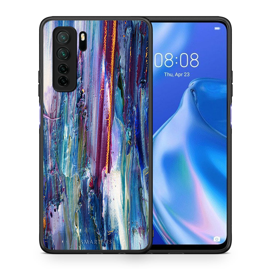 Θήκη Huawei P40 Lite 5G Paint Winter από τη Smartfits με σχέδιο στο πίσω μέρος και μαύρο περίβλημα | Huawei P40 Lite 5G Paint Winter Case with Colorful Back and Black Bezels