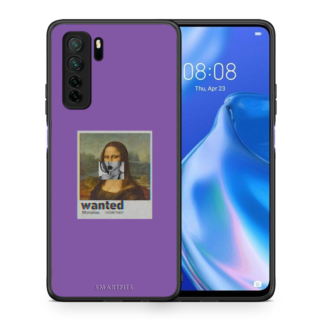 Θήκη Huawei P40 Lite 5G Popart Monalisa από τη Smartfits με σχέδιο στο πίσω μέρος και μαύρο περίβλημα | Huawei P40 Lite 5G Popart Monalisa Case with Colorful Back and Black Bezels