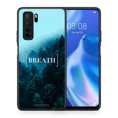 Θήκη Huawei P40 Lite 5G Quote Breath από τη Smartfits με σχέδιο στο πίσω μέρος και μαύρο περίβλημα | Huawei P40 Lite 5G Quote Breath Case with Colorful Back and Black Bezels
