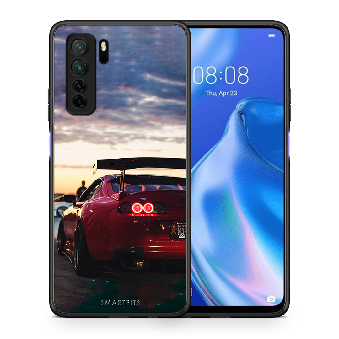 Θήκη Huawei P40 Lite 5G Racing Supra από τη Smartfits με σχέδιο στο πίσω μέρος και μαύρο περίβλημα | Huawei P40 Lite 5G Racing Supra Case with Colorful Back and Black Bezels