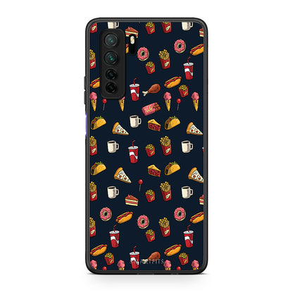 Θήκη Huawei P40 Lite 5G Random Hungry από τη Smartfits με σχέδιο στο πίσω μέρος και μαύρο περίβλημα | Huawei P40 Lite 5G Random Hungry Case with Colorful Back and Black Bezels
