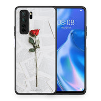 Thumbnail for Θήκη Huawei P40 Lite 5G Red Rose από τη Smartfits με σχέδιο στο πίσω μέρος και μαύρο περίβλημα | Huawei P40 Lite 5G Red Rose Case with Colorful Back and Black Bezels