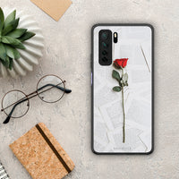 Thumbnail for Θήκη Huawei P40 Lite 5G Red Rose από τη Smartfits με σχέδιο στο πίσω μέρος και μαύρο περίβλημα | Huawei P40 Lite 5G Red Rose Case with Colorful Back and Black Bezels