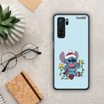 Θήκη Huawei P40 Lite 5G Santa Stich από τη Smartfits με σχέδιο στο πίσω μέρος και μαύρο περίβλημα | Huawei P40 Lite 5G Santa Stich Case with Colorful Back and Black Bezels