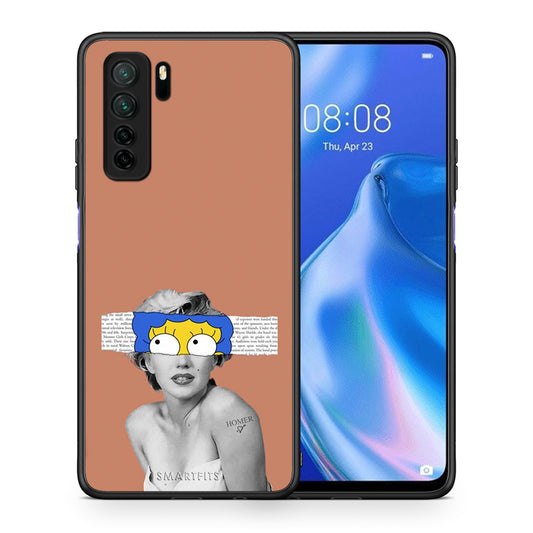 Θήκη Huawei P40 Lite 5G Sim Merilyn από τη Smartfits με σχέδιο στο πίσω μέρος και μαύρο περίβλημα | Huawei P40 Lite 5G Sim Merilyn Case with Colorful Back and Black Bezels