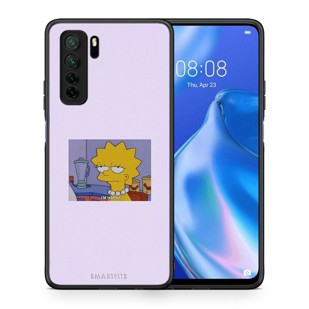 Θήκη Huawei P40 Lite 5G So Happy από τη Smartfits με σχέδιο στο πίσω μέρος και μαύρο περίβλημα | Huawei P40 Lite 5G So Happy Case with Colorful Back and Black Bezels