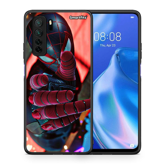 Θήκη Huawei P40 Lite 5G Spider Hand από τη Smartfits με σχέδιο στο πίσω μέρος και μαύρο περίβλημα | Huawei P40 Lite 5G Spider Hand Case with Colorful Back and Black Bezels