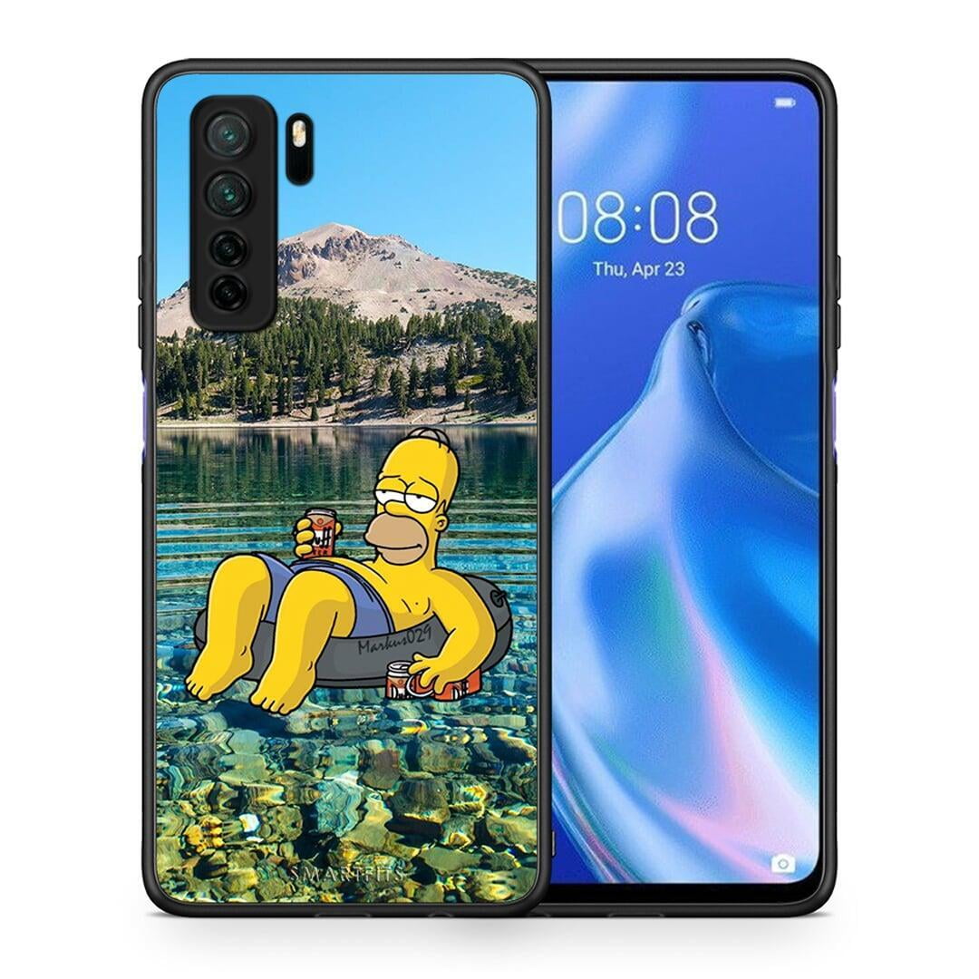 Θήκη Huawei P40 Lite 5G Summer Happiness από τη Smartfits με σχέδιο στο πίσω μέρος και μαύρο περίβλημα | Huawei P40 Lite 5G Summer Happiness Case with Colorful Back and Black Bezels