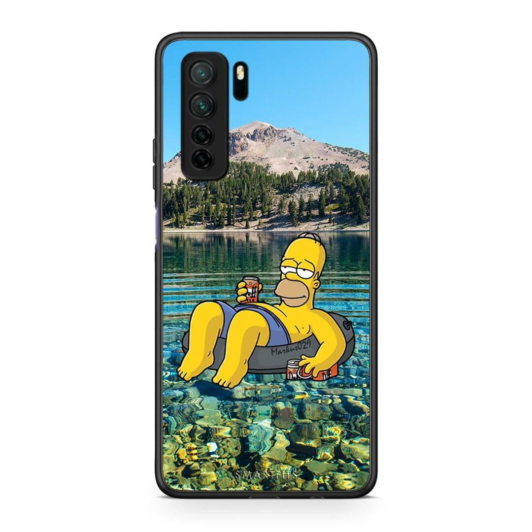 Θήκη Huawei P40 Lite 5G Summer Happiness από τη Smartfits με σχέδιο στο πίσω μέρος και μαύρο περίβλημα | Huawei P40 Lite 5G Summer Happiness Case with Colorful Back and Black Bezels