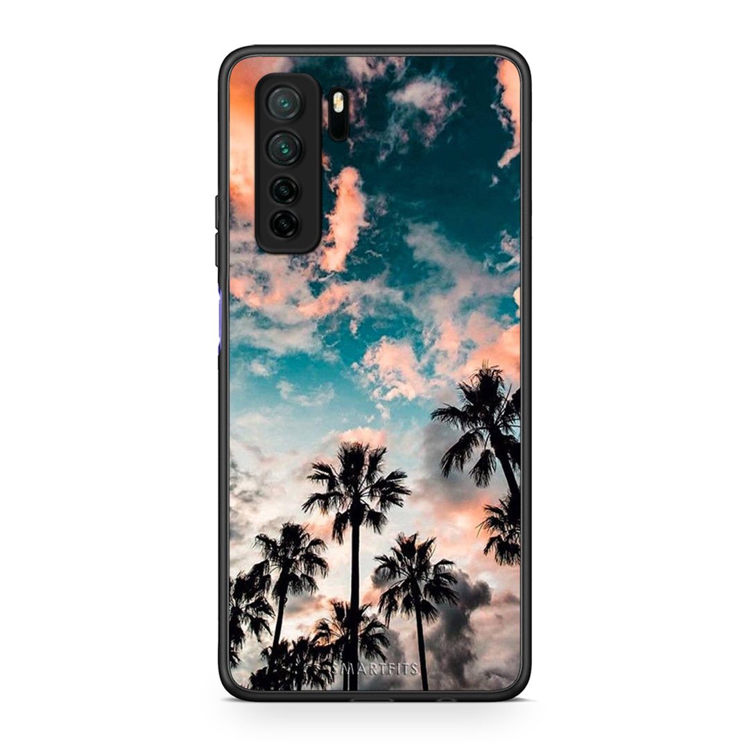 Θήκη Huawei P40 Lite 5G Summer Sky από τη Smartfits με σχέδιο στο πίσω μέρος και μαύρο περίβλημα | Huawei P40 Lite 5G Summer Sky Case with Colorful Back and Black Bezels