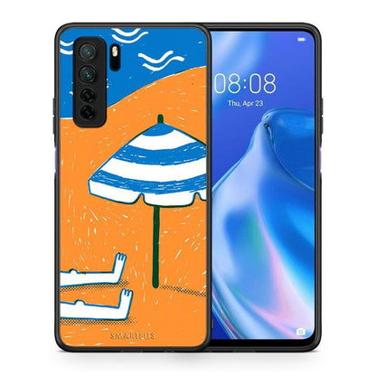Θήκη Huawei P40 Lite 5G Summering από τη Smartfits με σχέδιο στο πίσω μέρος και μαύρο περίβλημα | Huawei P40 Lite 5G Summering Case with Colorful Back and Black Bezels